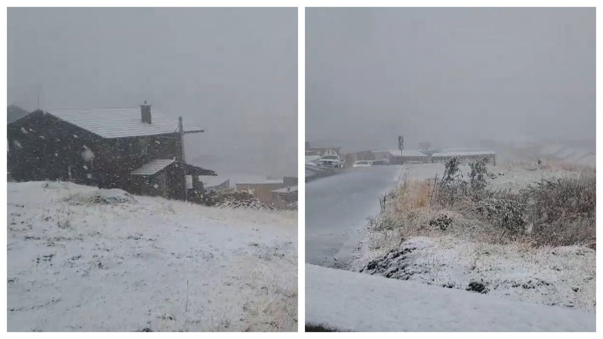 A început să ningă la Bâlea Lac