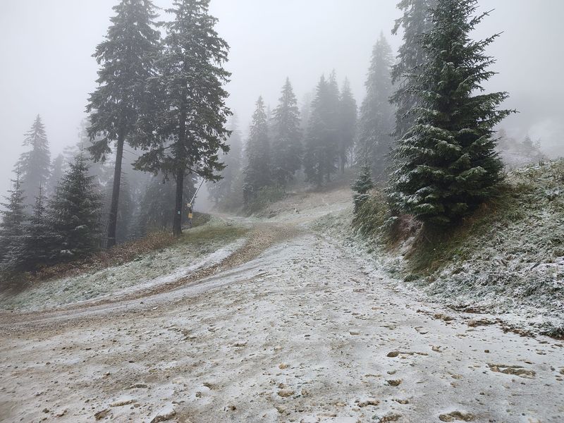Zonele în care a nins pentru prima dată în acest sezon