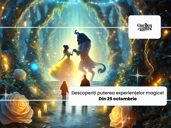 &rdquo;Frumoasa și Bestia&rdquo;, la Grădina Botanică din București! C&acirc;t costă biletele pentru a lua parte la expoziția de lumini?