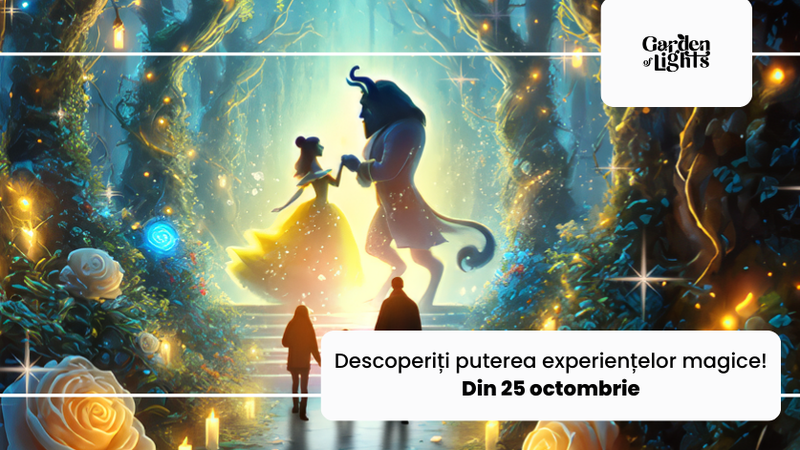 &rdquo;Frumoasa și Bestia&rdquo;, la Grădina Botanică din București! C&acirc;t costă biletele pentru a lua parte la expoziția de lumini?