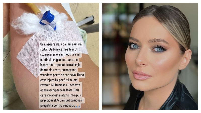 Laura Cosoi, imagini îngrijorătoare de la spital cu perfuzia la mână 