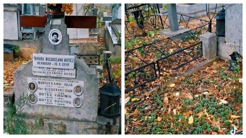 Imagini revoltătoare cu mormântul Tamarei Buciuceanu Botez