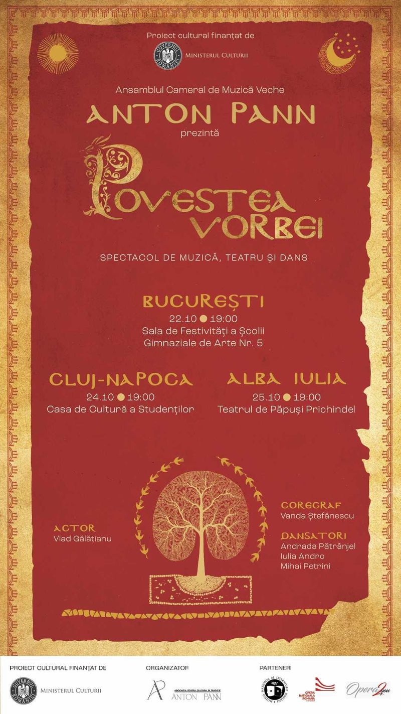 „Povestea vorbei” - Anton Pann în lumina muzicii, dansului și teatrului