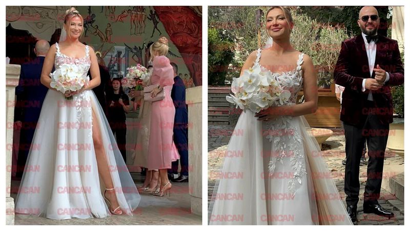 Primele imagini cu Lora în rochie de mireasă 