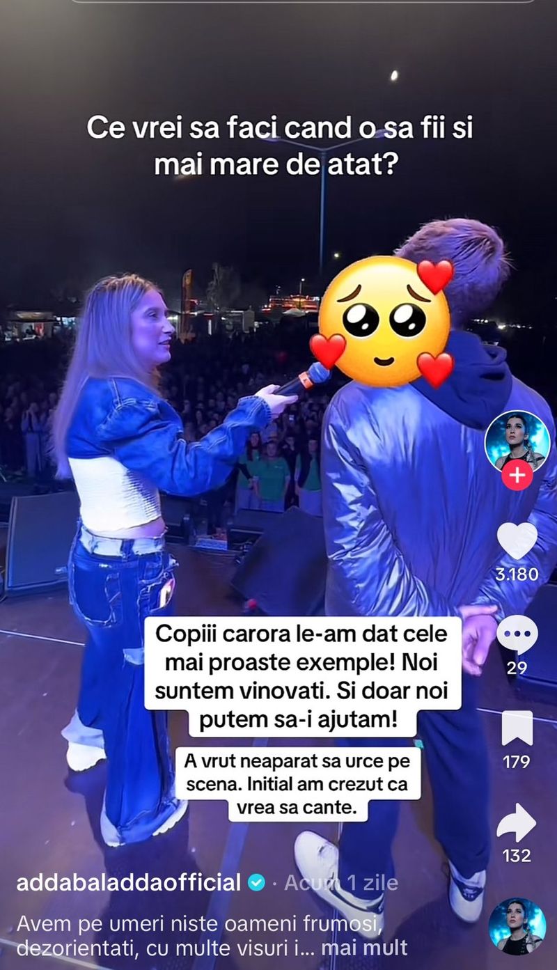 Tânărul care a surprins-o pe Adda la concert