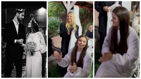 VIDEO Codin Maticiuc, imagini spectaculoase de la nunta lui Theo Rose cu Anghel Damian: "O m&acirc;nă de oameni, o biserică și o casă părintească"