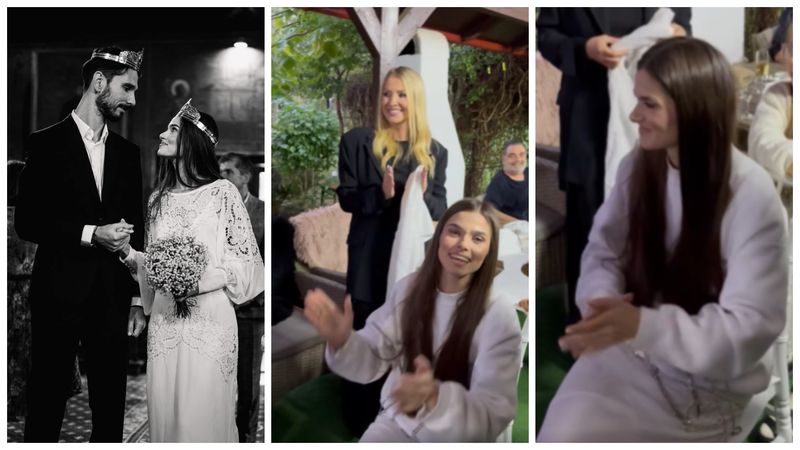 VIDEO Codin Maticiuc, imagini spectaculoase de la nunta lui Theo Rose cu Anghel Damian: "O m&acirc;nă de oameni, o biserică și o casă părintească"