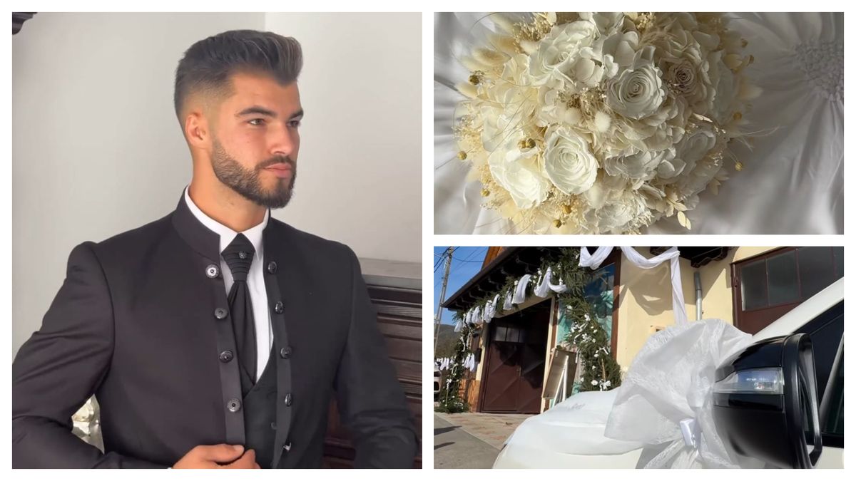 Imagini inedite de la nunta lui Iancu Sterp și Denisa Coțolan