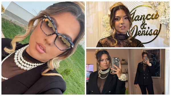 Daniela Iliescu, ținută atipică la nunta lui Iancu Sterp. A venit &icirc;mbracată cu un costum de aproape 200 de lei