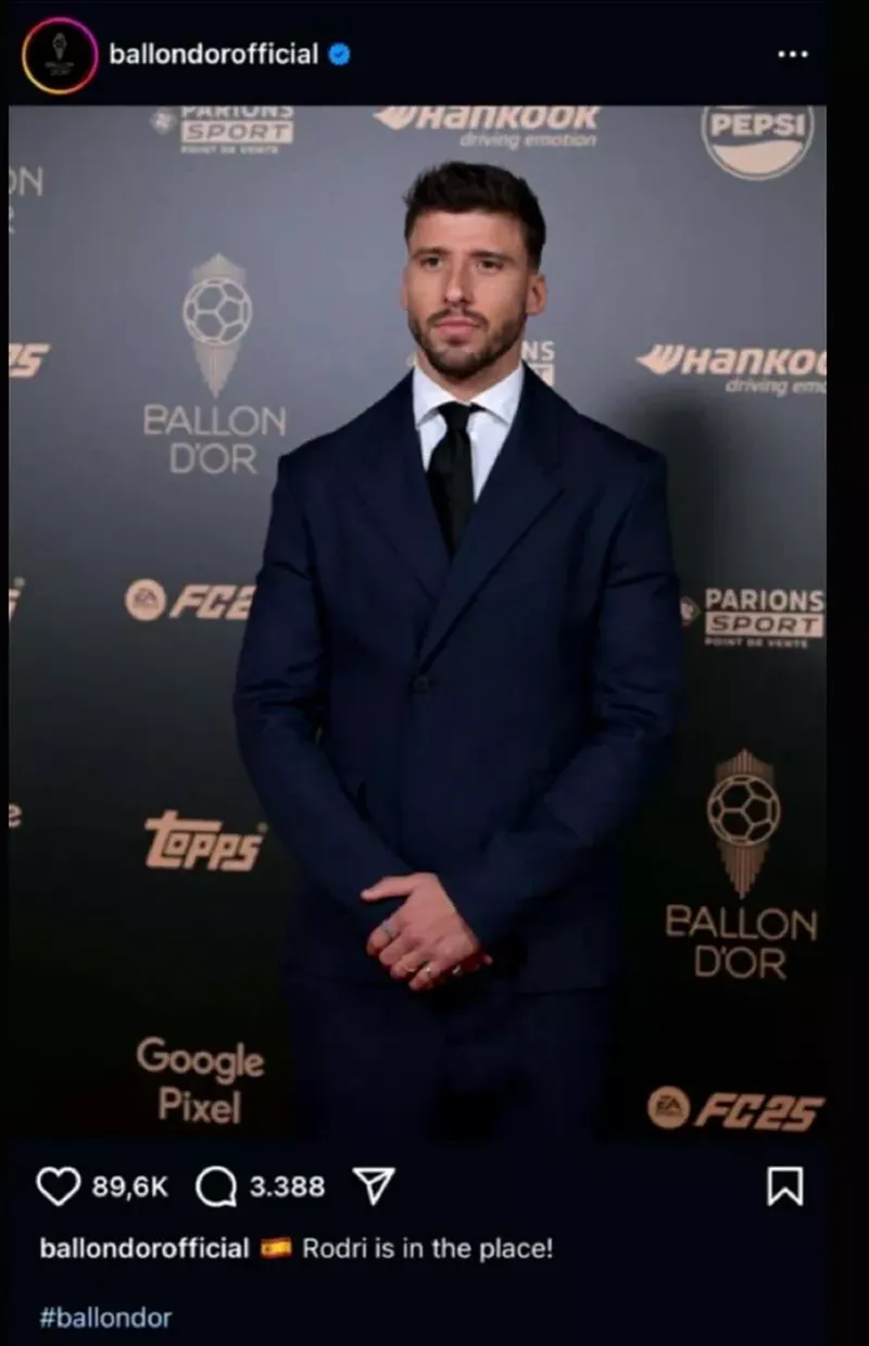 Rodri, confundat cu Ruben Dias