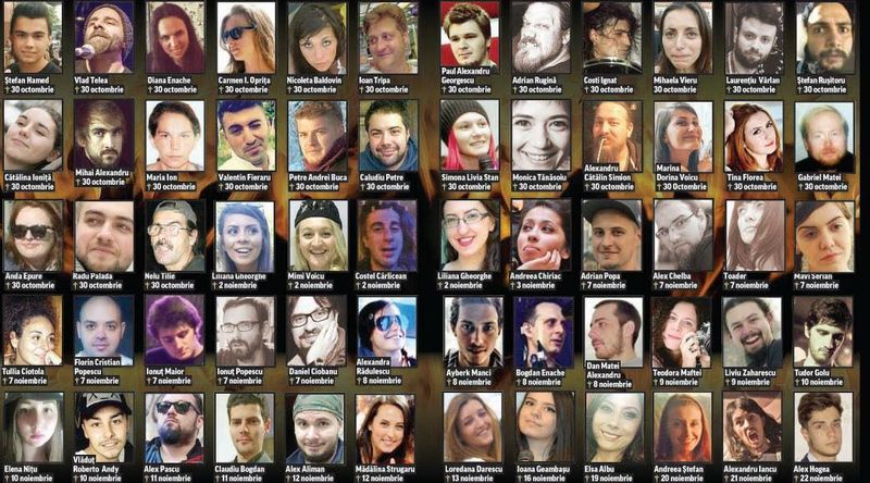 Victimele incendiului de la Colectiv