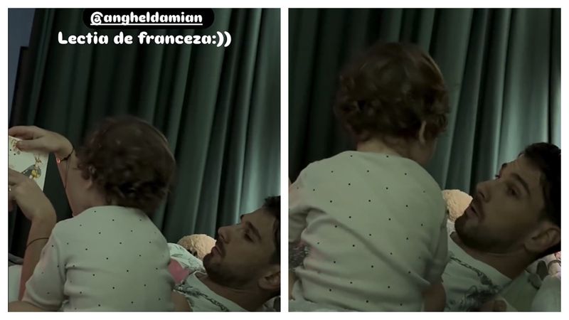 Anghel Damian îi citește în franceză lui Sasha