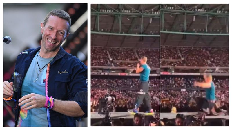 Chris Martin a căzut printr-o gaură din scenă la Melbourne