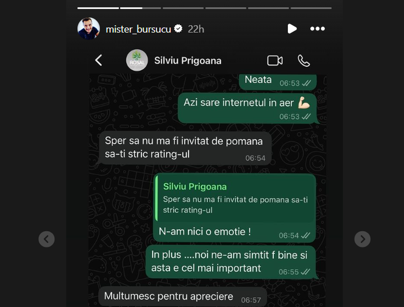 Ultima conversație pe care Bursucu a avut-o cu Silviu Prigoană