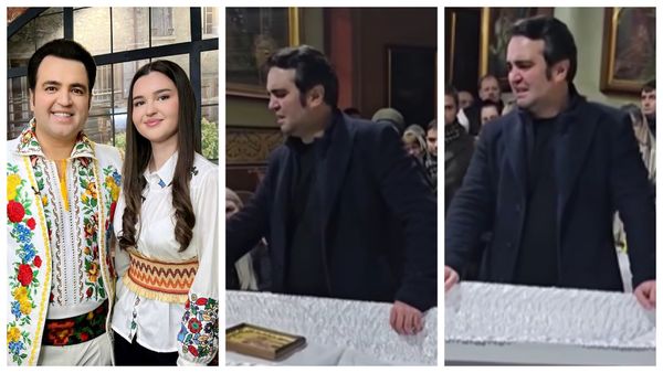 Igor Cuciuc, îngenuncheat de durere la căpătâiul fiicei lui. Zeci de colegi ai Andreei au stat lângă sicriul ei