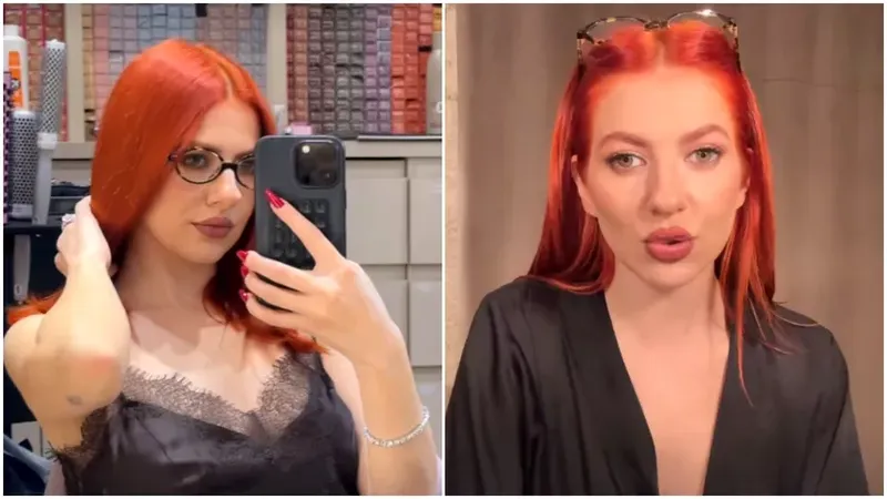 Lidia Buble s-a vopsit roșcat intens 