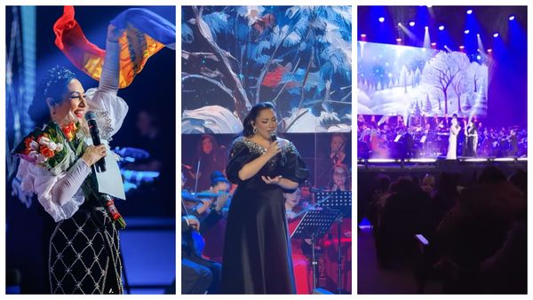 Andra, moment inedit după concertul de colinde de la Bacău. Artista a coborât de pe scenă unde a fost îmbrățișată de zeci de copii