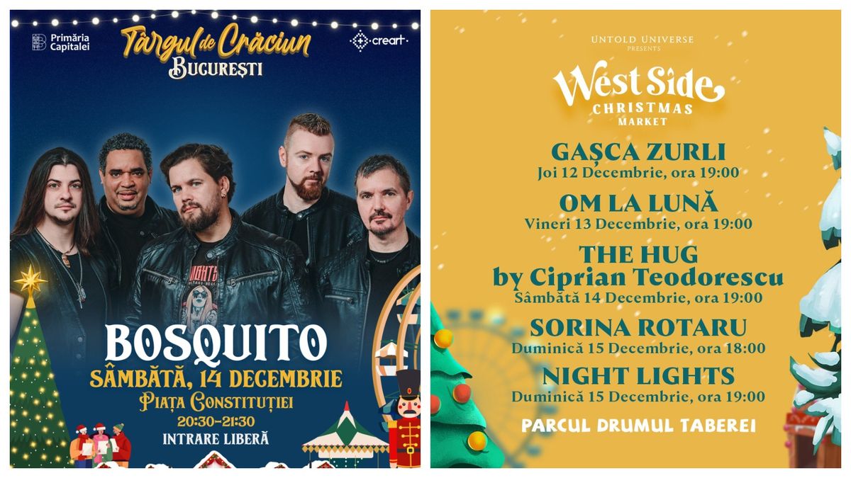 Lista concertelor care au loc în weekend la București 