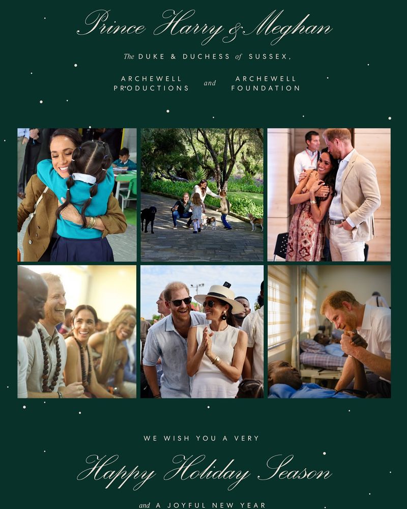 Harry și Meghan lansează o felicitare specială de Crăciun