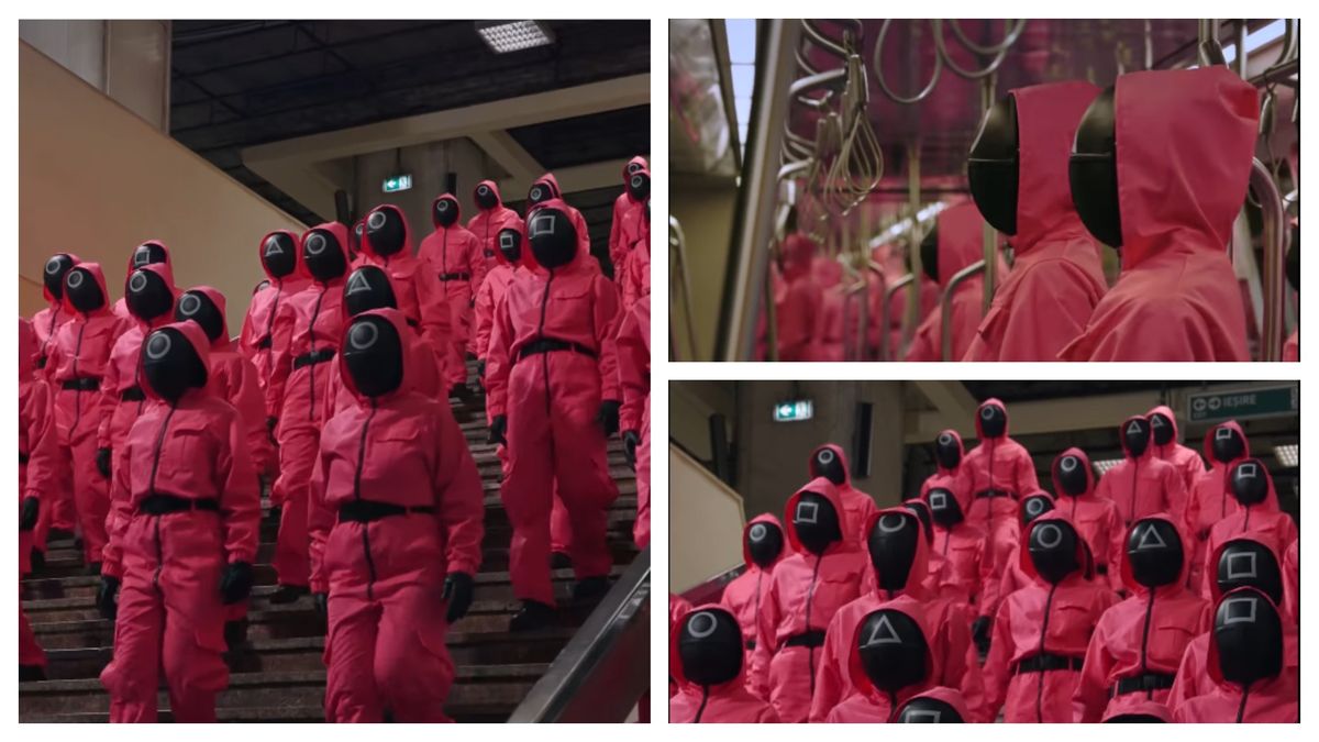 Gardienii din Squid Game cuceresc marile orașe 