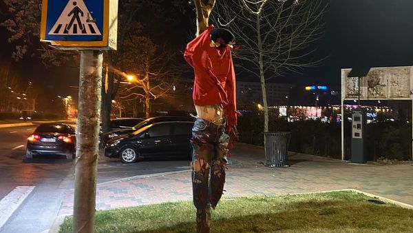 ”Sperietoarea” care le dă fiori bucureștenilor, în apropiere de Parcul IOR: „Ca sa țină “ciorile“ departe să nu-l taie și pe ăla”