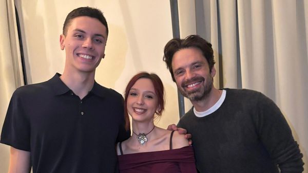 David Popovici și iubita lui, Taisia, alături de actorul Sebastian Stan: „Poate prind şi eu un rol în următorul film Marvel”