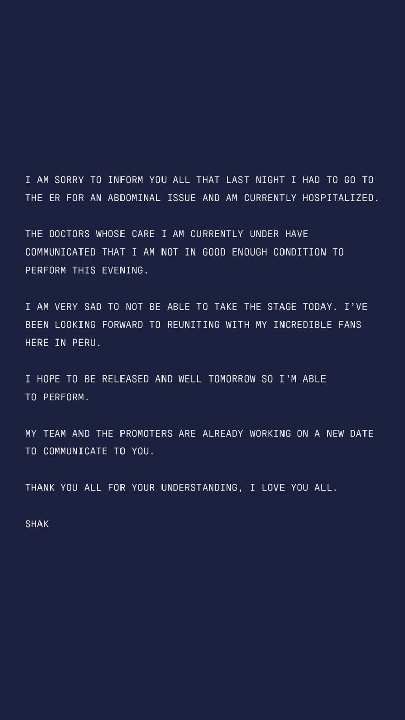 Shakira mesaj spital