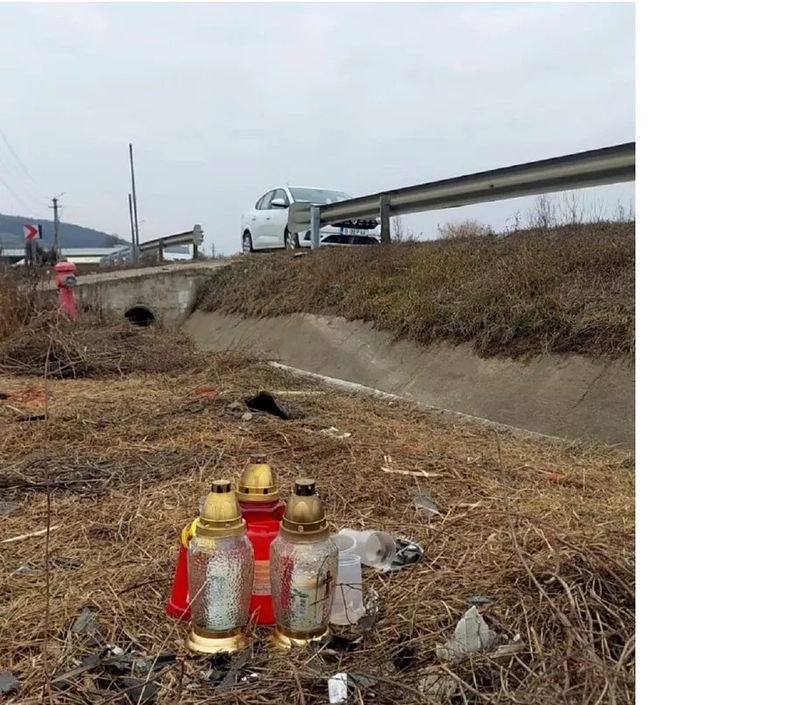 Familia lui Andrei Perneș a aprins candele la locul tragediei