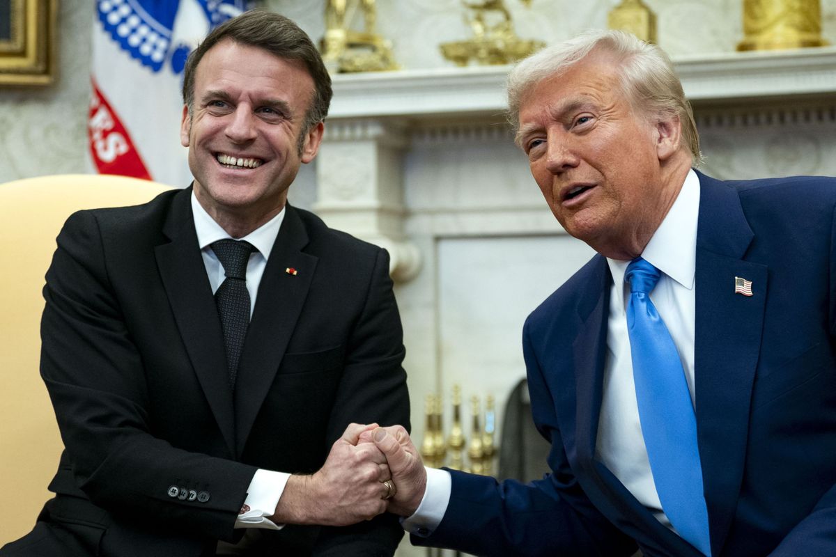 Donald Trump Emmanuel Macron vanataie