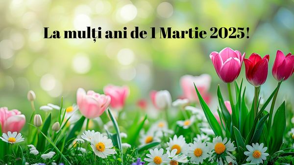 Felicitări de 1 Martie 2025 și de Mărțișor: &bdquo;Florile de primăvară să-ți m&acirc;ng&acirc;ie sufletul și să-ți aducă șoapte dulci de iubire și clipe de fericire! La mulți ani de Mărțișor!&rdquo;