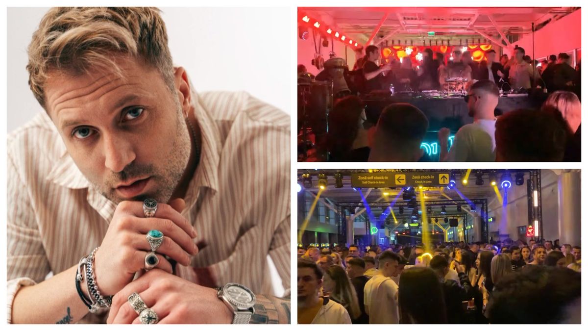 Andrew Dum a mixat pe aeroportul din Sibiu în weekend 