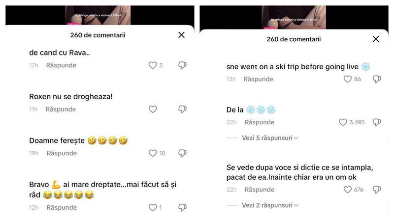 Roxen, acuzată că ar consuma substanțe interzise