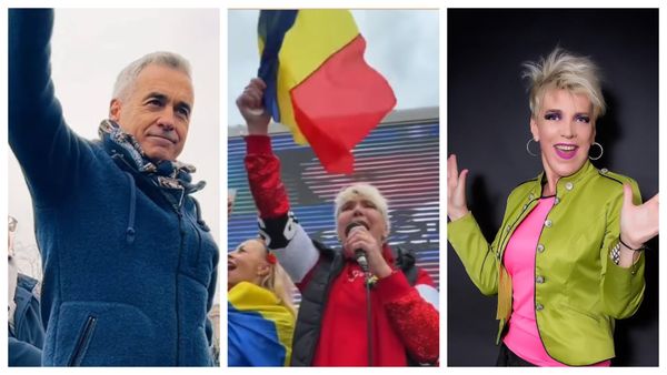 Silvia Dumitrescu, mai efervescentă ca niciodată la protestul organizat de ziua de naştere a lui Călin Georgescu. Gestul făcut de artistă pentru politician  