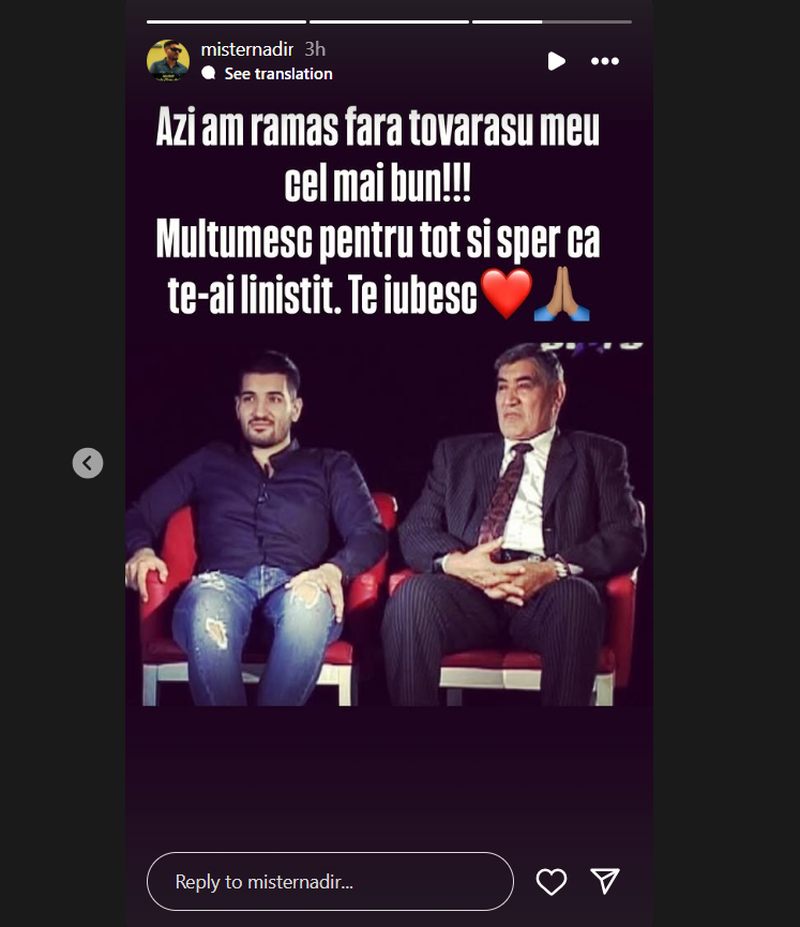 Tatăl lui Nadir a murit