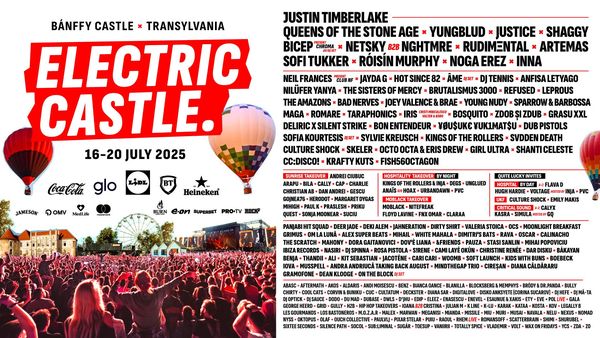 Electric Castle dezvăluie lineup - ul final pentru ediția din 2025 ! Festivalul a pregătit 120 de ore de muzică live cu show - uri prezentate de superstaruri precum Justin Timberlake, Queens of the Stone Age, Yungblud sau Justice și Bicep