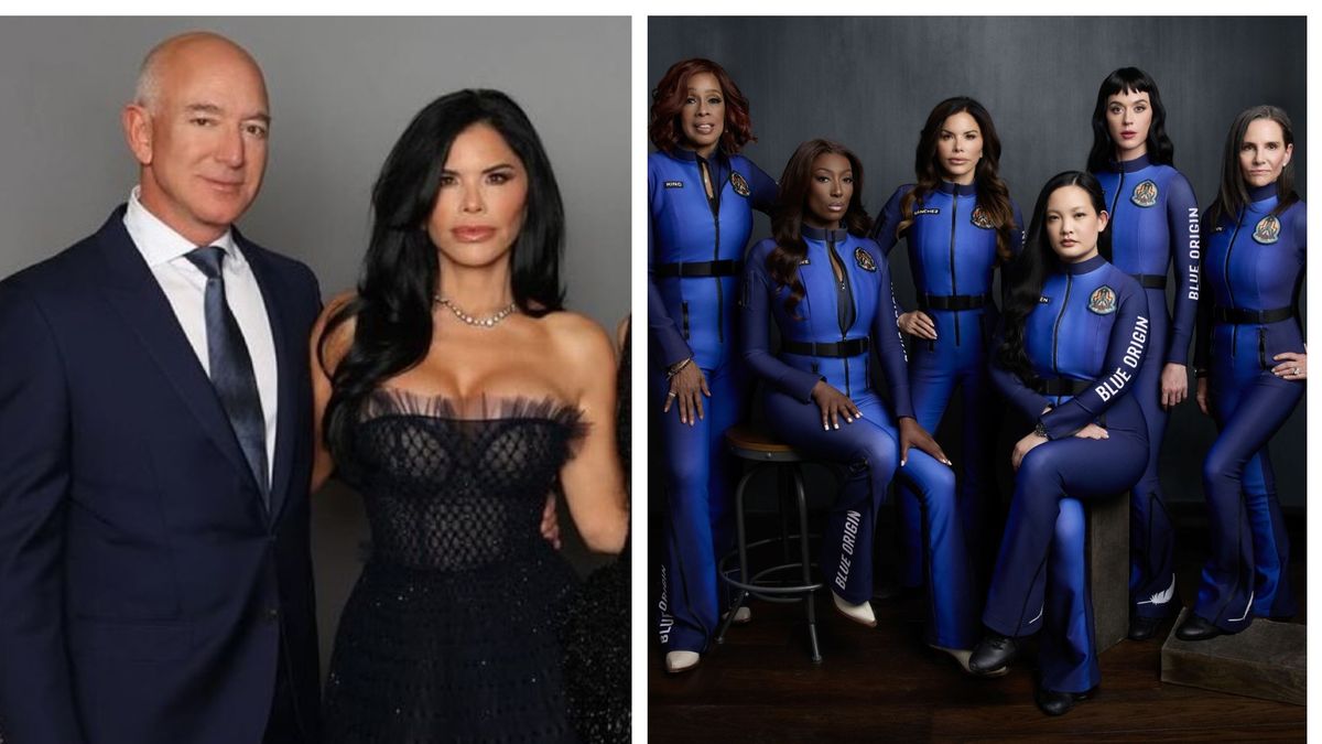 Căzătura lui Jeff Bezos la aterizarea rachetei în care se afla logodnica lui a devenit virală 