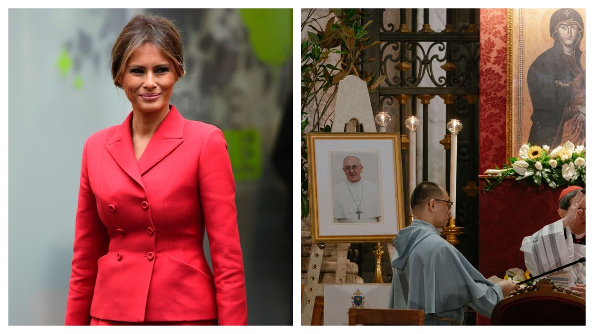 Melania Trump, apariție impecabilă la Vatican