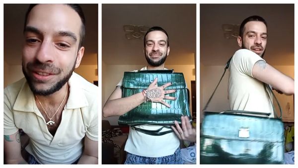 VIDEO "Sunt inteligentă, sunt frumoasă, sunt faimoasă". David Pușcaș &icirc;și vede visul &icirc;mplinit cu ochii. Fiul adoptiv al Luminiței Anghel EXPLODEAZĂ de fericire după ce și-a cumpărat geanta visurilor sale