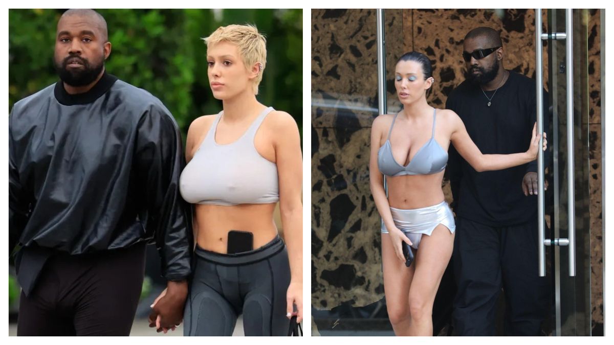 Soția lui Kanye West apare goală în timpul unui live