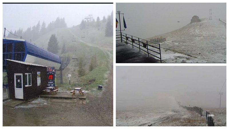 Ninge la Cota 2000 din Sinaia, la jumătatea lunii mai! Ce alte zone din Rom&acirc;nia au fost acoperite de zăpadă? Avertismentul meteorologilor