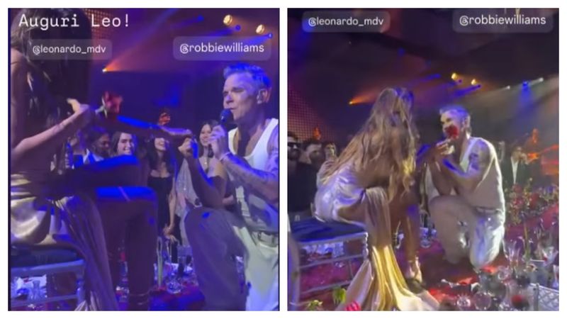 Robbie Williams, în genunchi în fața Mădălinei Ghenea