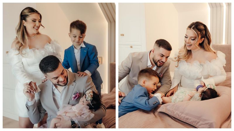 Culiță și Daniela Sterp și-au botezat fetița 