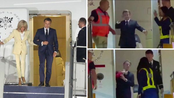 "Dégage, espèce de loser!" Emmanuel Macron, înjurat de Briggite Macron pe scara avionului dupa ce l-ar fi pălmuit