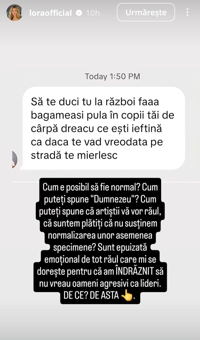 Lora mesaj amenintata