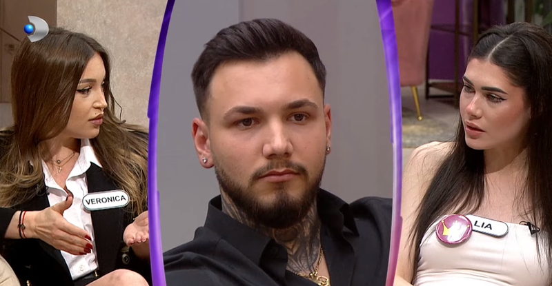 Dialog aprins între Veronica, Lia și Robert 
