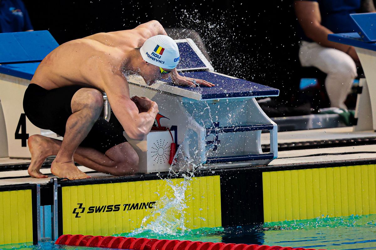 Campionatul European U23: David Popovici, calificare spectaculoasă în finala de 200 m liber