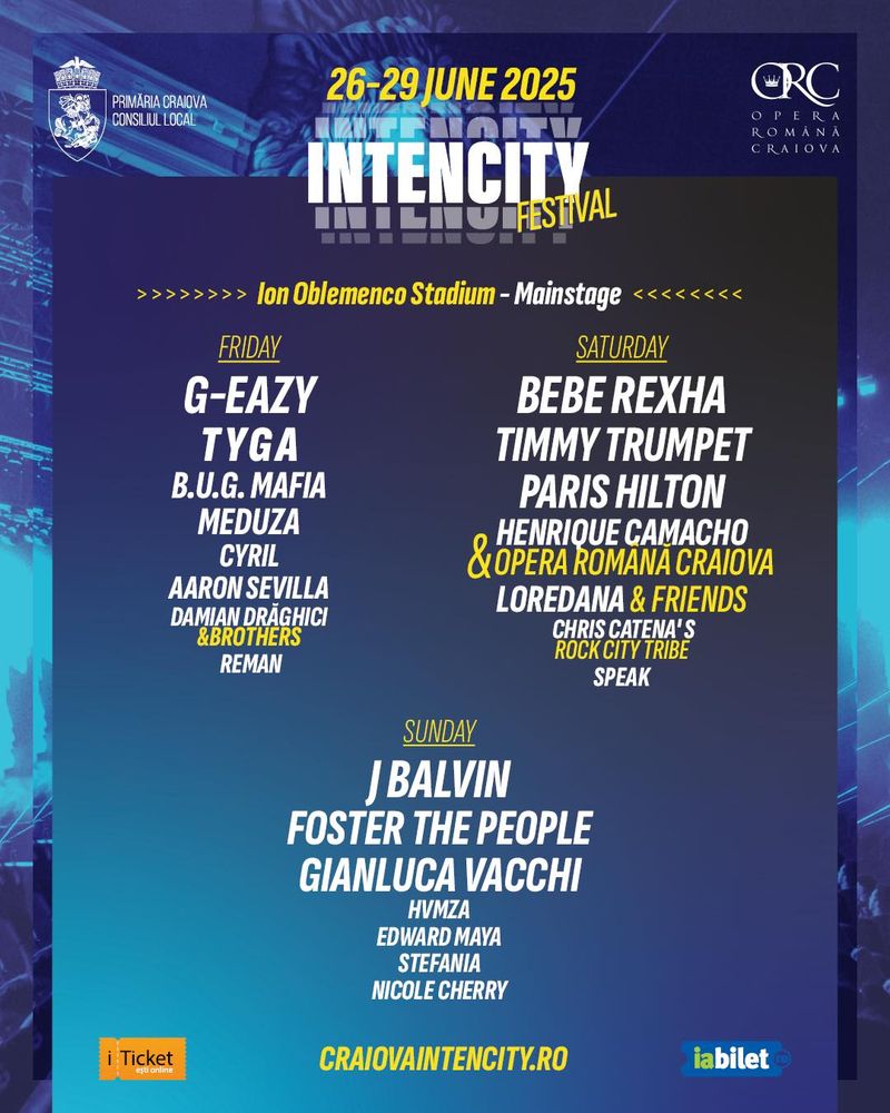 Află ce artiști vor cânta la IntenCity în 2025 