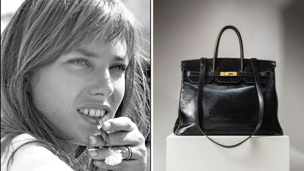 Geanta originală creată special pentru Jane Birkin a fost v&acirc;ndută la licitaţie pentru suma record de 10 milioane de dolari