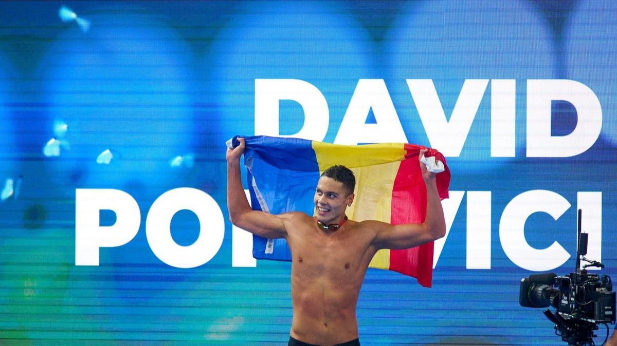 David Popovici a câștigat medalia de aur la proba de 100 de metri liber, la Campionatele Mondiale de Natație de la Singapore. 
