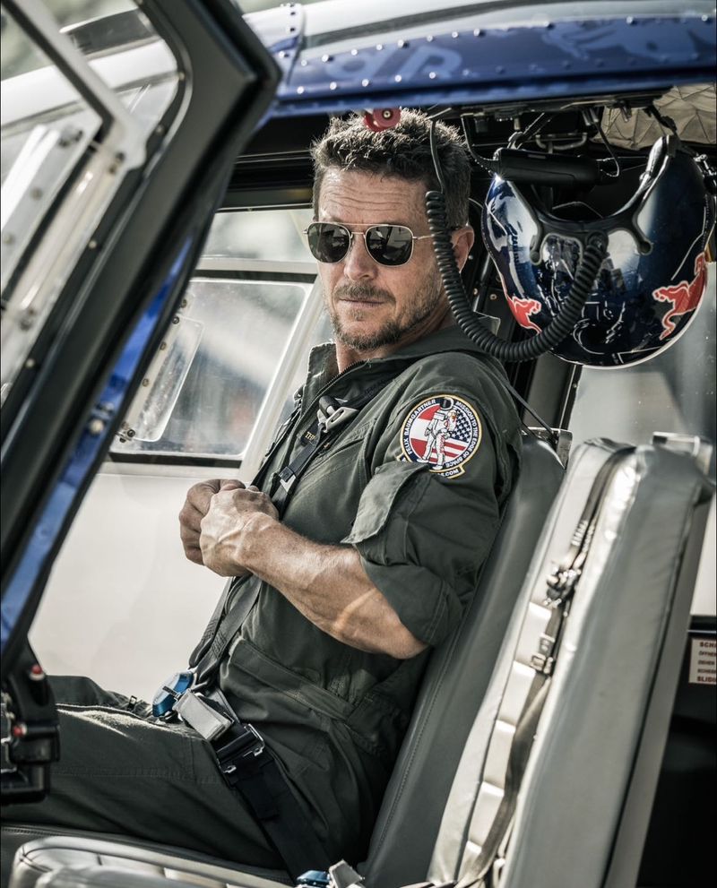 Felix Baumgartner, într-o ipostază rară 